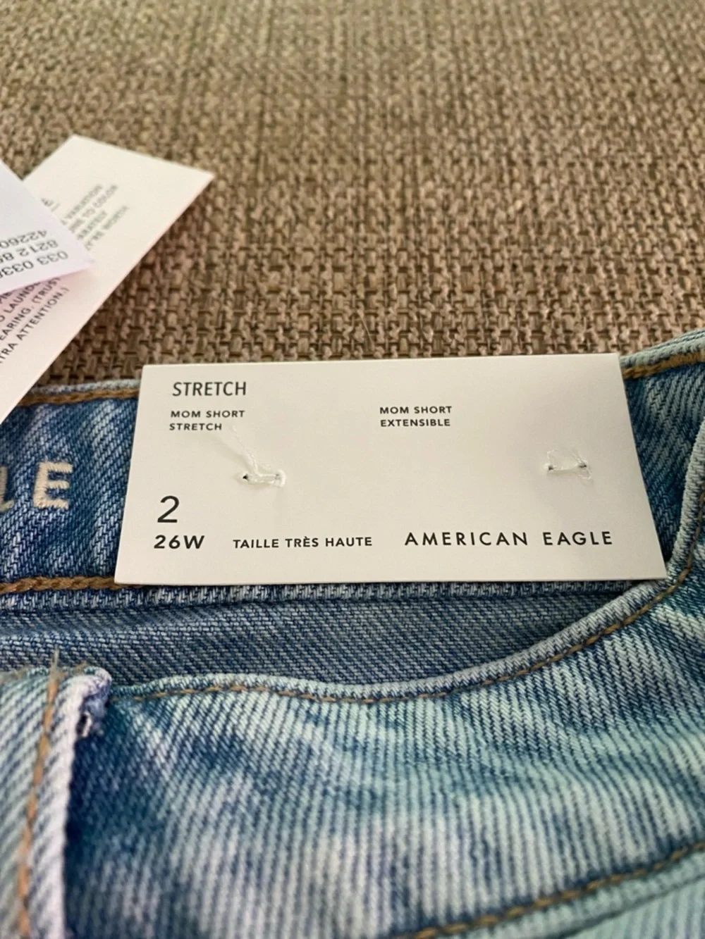 American Eagle Outfitters Light Blue Distressed Denim Shorts Sz 2